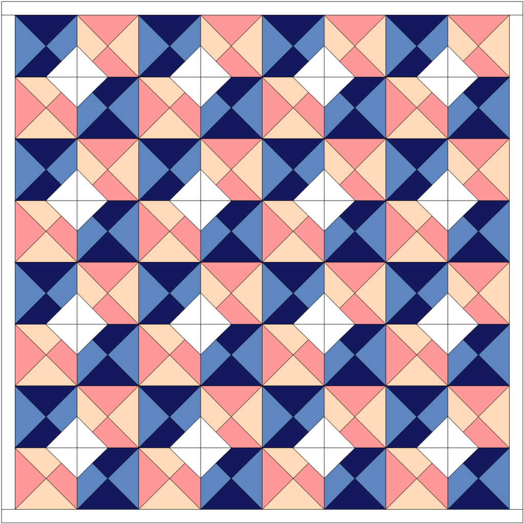 Hourglass Sunset Quilt EQ7