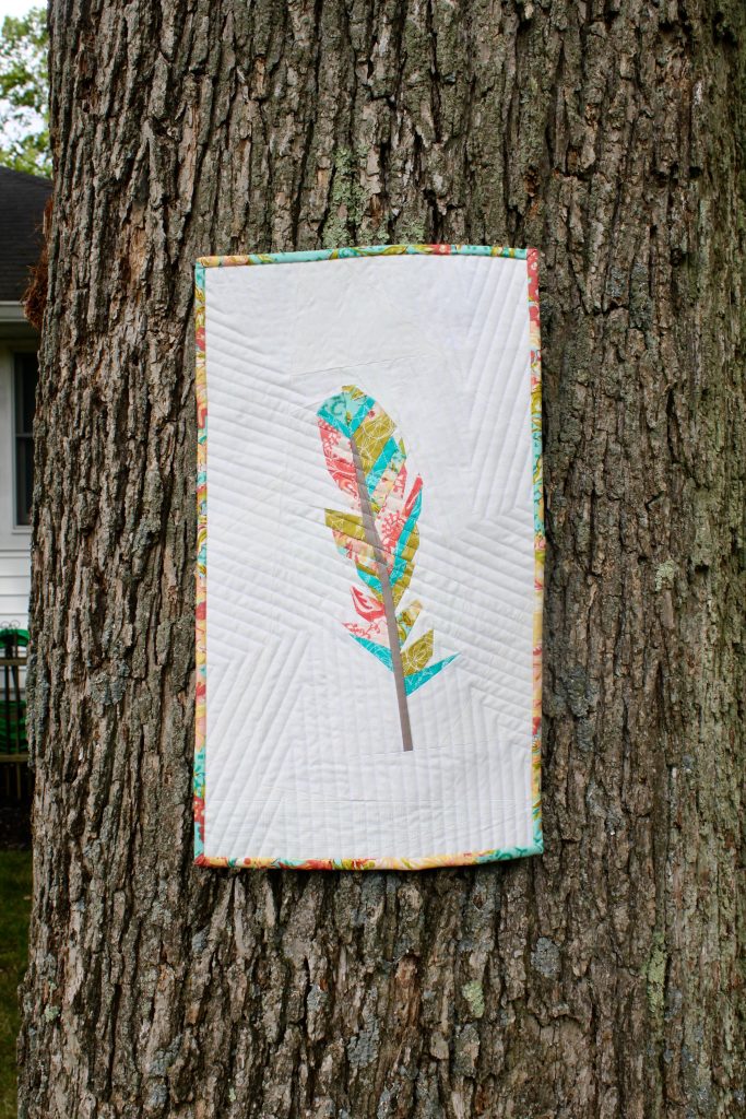 feather mini quilt by Kim Soper/Leland Ave Studios