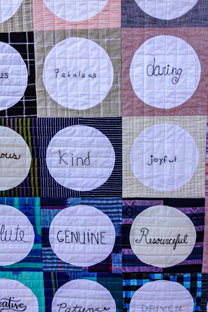 In Our Own Words Quilt by Kim Smith Soper/Leland Ave Studios