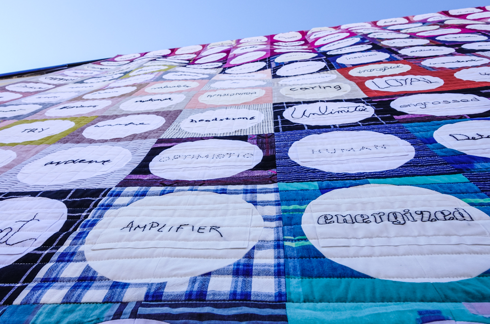 In Our Own Words Quilt by Kim Smith Soper/Leland Ave Studios
