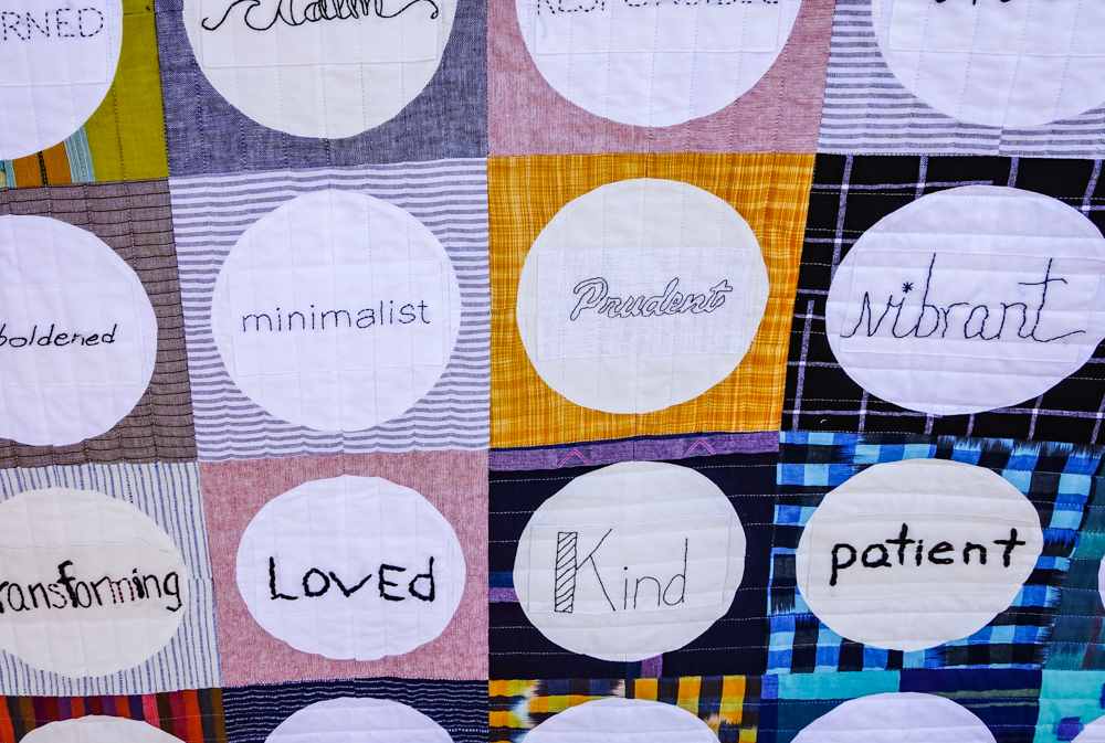 In Our Own Words Quilt by Kim Smith Soper/Leland Ave Studios